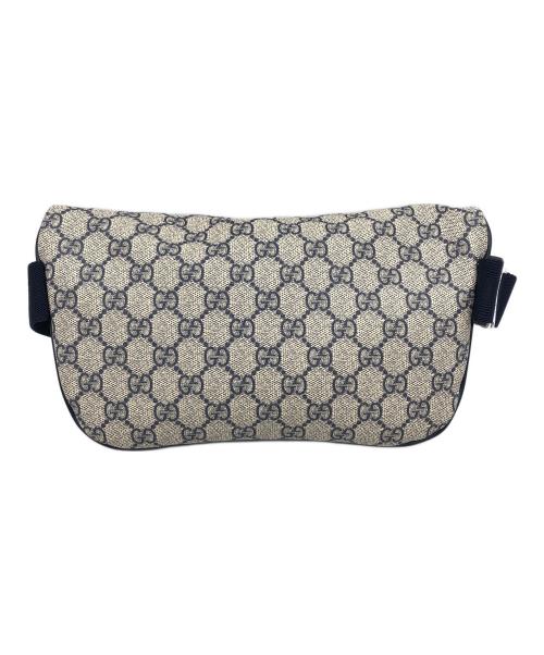 GUCCI（グッチ）GUCCI (グッチ) GGスプリーム　ウエストバッグ ベージュ×ネイビーの古着・服飾アイテム