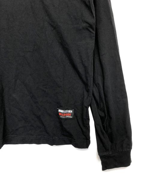 WIND AND SEA（ウィンダンシー）WIND AND SEA (ウィンダンシー) YOHJI YAMAMOTO (ヨウジヤマモト) 長袖カットソー ブラック サイズ:３の古着・服飾アイテム