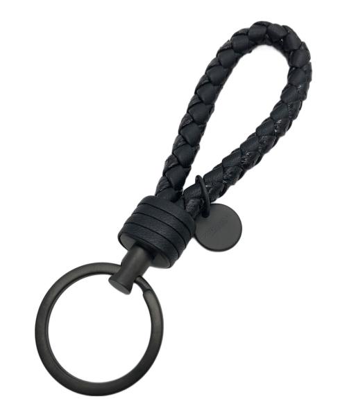 BOTTEGA VENETA（ボッテガベネタ）BOTTEGA VENETA (ボッテガベネタ) イントレチャート　キーリング ブラックの古着・服飾アイテム