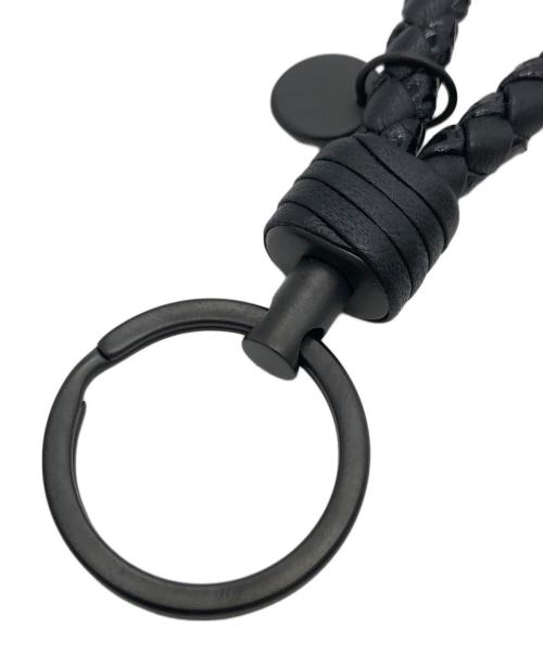 BOTTEGA VENETA（ボッテガベネタ）BOTTEGA VENETA (ボッテガベネタ) イントレチャート　キーリング ブラックの古着・服飾アイテム