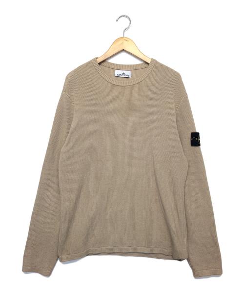 STONE ISLAND（ストーンアイランド）STONE ISLAND (ストーンアイランド) 薄手ニット ベージュ サイズ:Mの古着・服飾アイテム