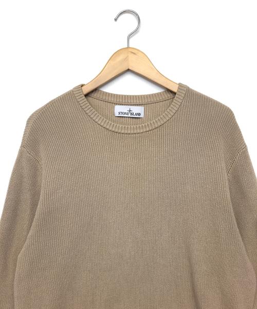 STONE ISLAND（ストーンアイランド）STONE ISLAND (ストーンアイランド) 薄手ニット ベージュ サイズ:Mの古着・服飾アイテム