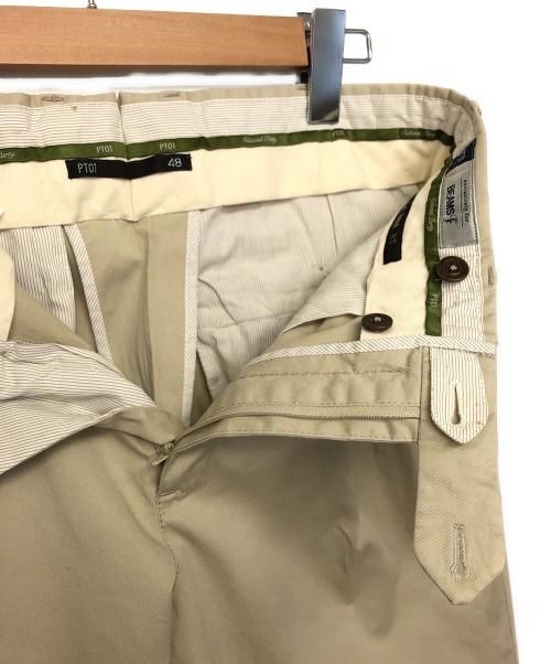 PT01（ピーティーゼロウーノ）PT01 (ピーティーゼロウーノ) BEAMS F (ビームスエフ) トラウザーパンツ ベージュ サイズ:48の古着・服飾アイテム