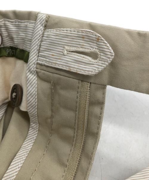 PT01（ピーティーゼロウーノ）PT01 (ピーティーゼロウーノ) BEAMS F (ビームスエフ) トラウザーパンツ ベージュ サイズ:48の古着・服飾アイテム