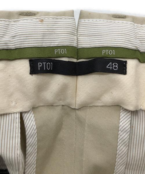 PT01（ピーティーゼロウーノ）PT01 (ピーティーゼロウーノ) BEAMS F (ビームスエフ) トラウザーパンツ ベージュ サイズ:48の古着・服飾アイテム