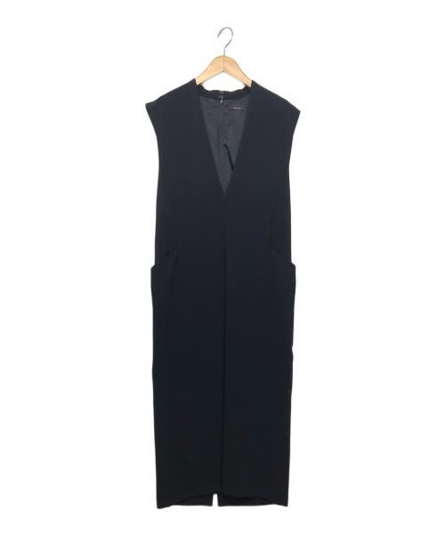 anuans（アニュアンス）anuans (アニュアンス) ノースリーブ・キャミソールワンピース ブラック サイズ:Sの古着・服飾アイテム