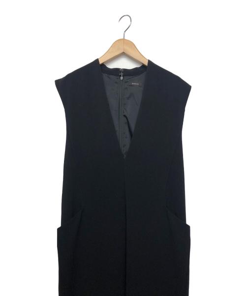 anuans（アニュアンス）anuans (アニュアンス) ノースリーブ・キャミソールワンピース ブラック サイズ:Sの古着・服飾アイテム