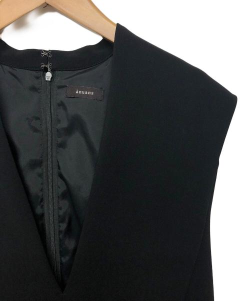 anuans（アニュアンス）anuans (アニュアンス) ノースリーブ・キャミソールワンピース ブラック サイズ:Sの古着・服飾アイテム