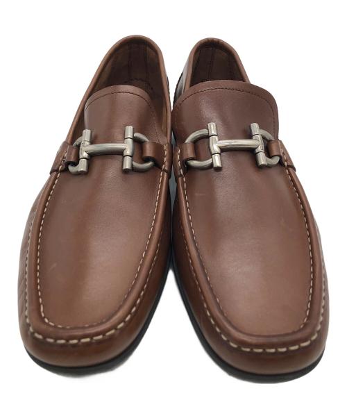 Salvatore Ferragamo（サルヴァトーレ フェラガモ）Salvatore Ferragamo (サルヴァトーレ フェラガモ) ガンチーニ ローファー ブラウン サイズ:6 1/2の古着・服飾アイテム