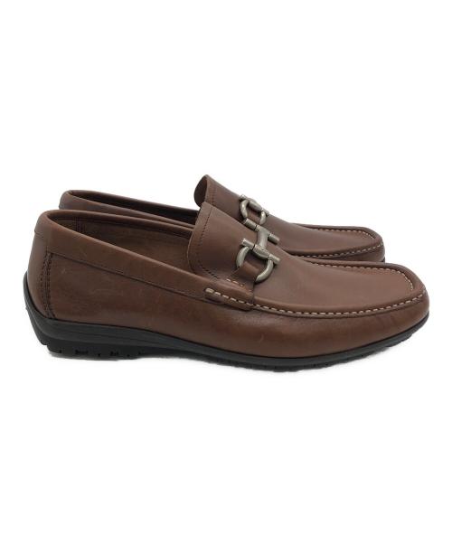 Salvatore Ferragamo（サルヴァトーレ フェラガモ）Salvatore Ferragamo (サルヴァトーレ フェラガモ) ガンチーニ ローファー ブラウン サイズ:6 1/2の古着・服飾アイテム