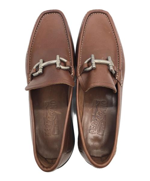 Salvatore Ferragamo（サルヴァトーレ フェラガモ）Salvatore Ferragamo (サルヴァトーレ フェラガモ) ガンチーニ ローファー ブラウン サイズ:6 1/2の古着・服飾アイテム