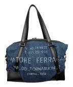 Salvatore Ferragamoサルヴァトーレ フェラガモ）の古着「サルヴァトーレ フェラガモ　デニム地　ボストンバッグ」｜インディゴ