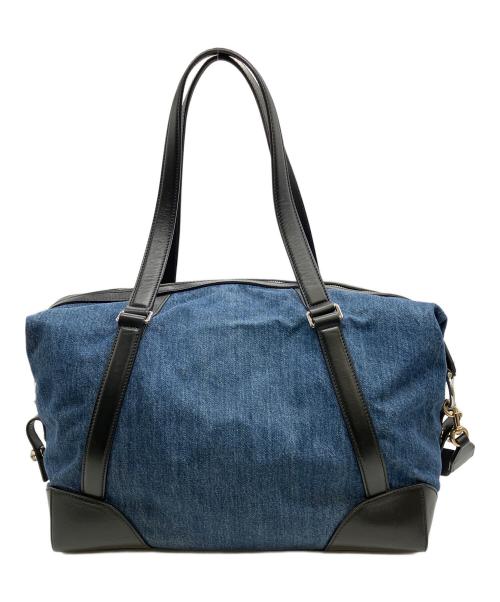Salvatore Ferragamo（サルヴァトーレ フェラガモ）Salvatore Ferragamo (サルヴァトーレ フェラガモ) サルヴァトーレ フェラガモ　デニム地　ボストンバッグ インディゴの古着・服飾アイテム
