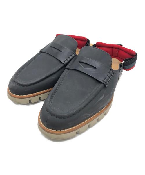 FENDI（フェンディ）FENDI (フェンディ) レザーバックストラップサンダル ブラック サイズ:7の古着・服飾アイテム