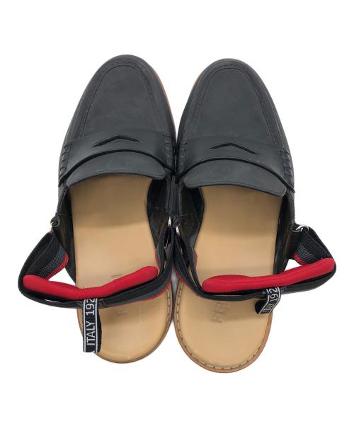 FENDI（フェンディ）FENDI (フェンディ) レザーバックストラップサンダル ブラック サイズ:7の古着・服飾アイテム