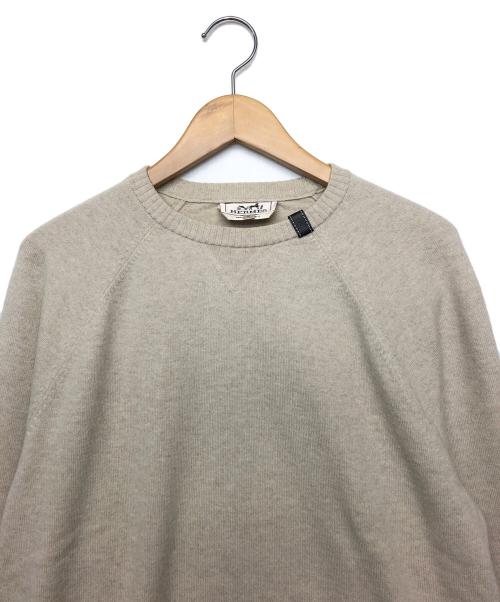 HERMES（エルメス）HERMES (エルメス) 薄手ニット ベージュ サイズ:Mの古着・服飾アイテム