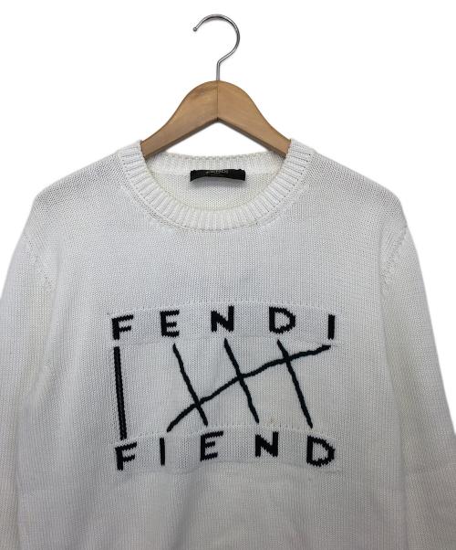 FENDI（フェンディ）FENDI (フェンディ) 厚手ニット ホワイト サイズ:46の古着・服飾アイテム