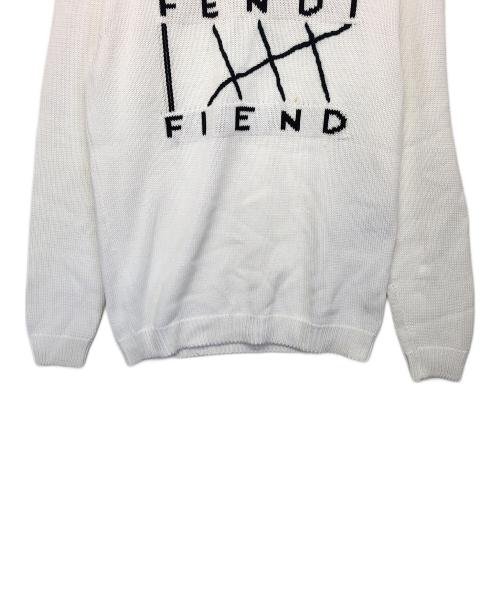 FENDI（フェンディ）FENDI (フェンディ) 厚手ニット ホワイト サイズ:46の古着・服飾アイテム