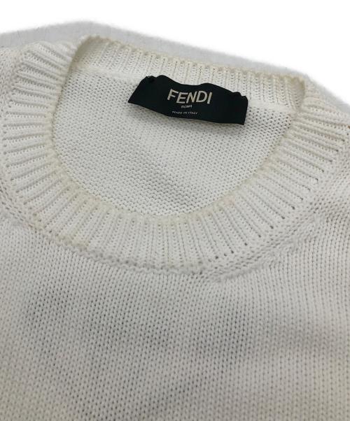 FENDI（フェンディ）FENDI (フェンディ) 厚手ニット ホワイト サイズ:46の古着・服飾アイテム