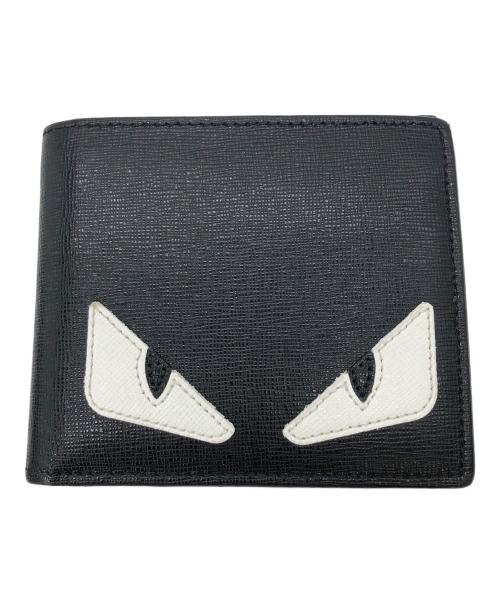 FENDI（フェンディ）FENDI (フェンディ) 2つ折り財布 ブルー×ブラックの古着・服飾アイテム