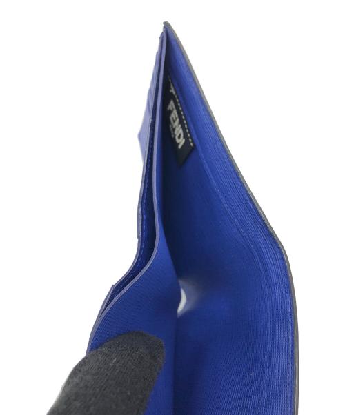 FENDI（フェンディ）FENDI (フェンディ) 2つ折り財布 ブルー×ブラックの古着・服飾アイテム