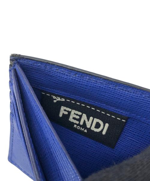 FENDI（フェンディ）FENDI (フェンディ) 2つ折り財布 ブルー×ブラックの古着・服飾アイテム