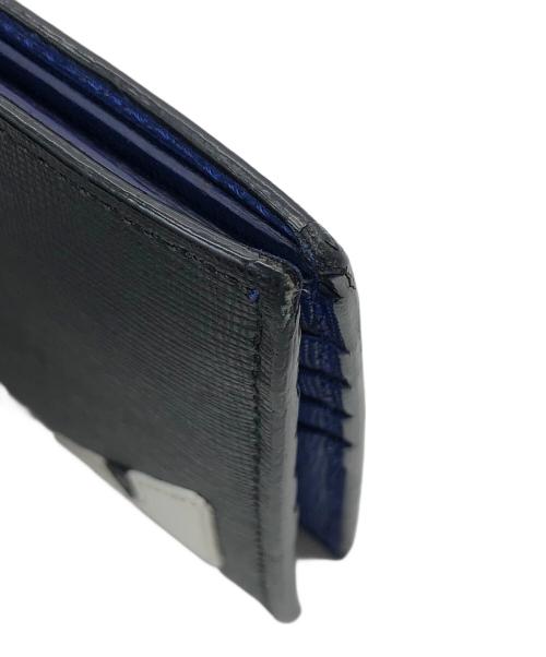 FENDI（フェンディ）FENDI (フェンディ) 2つ折り財布 ブルー×ブラックの古着・服飾アイテム