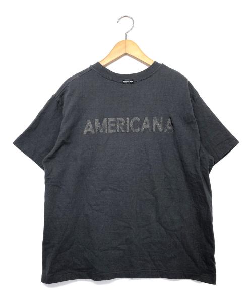 Americana（アメリカーナ）Americana (アメリカーナ) 半袖Tシャツ ブラック サイズ:FREEの古着・服飾アイテム