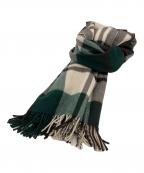 JOSHUA ELLISジョシュア エリス）の古着「マフラー」｜グリーン×ブラック