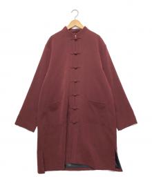 ARTWARP（ARTWARP）の古着「チャイナコート」｜バーガンディー