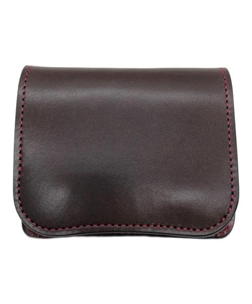 WILDSWANS（ワイルドスワンズ）WILDSWANS (ワイルドスワンズ) コンパクトウォレット ブラウン×レッドの古着・服飾アイテム