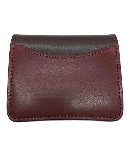 WILDSWANS（ワイルドスワンズ）WILDSWANS (ワイルドスワンズ) コンパクトウォレット ブラウン×レッドの古着・服飾アイテム