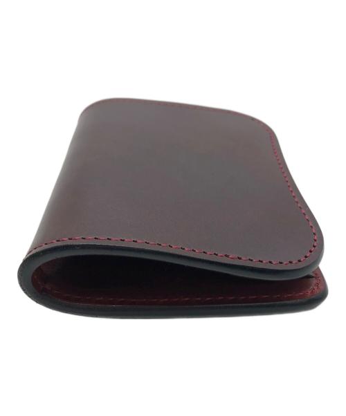 WILDSWANS（ワイルドスワンズ）WILDSWANS (ワイルドスワンズ) コンパクトウォレット ブラウン×レッドの古着・服飾アイテム