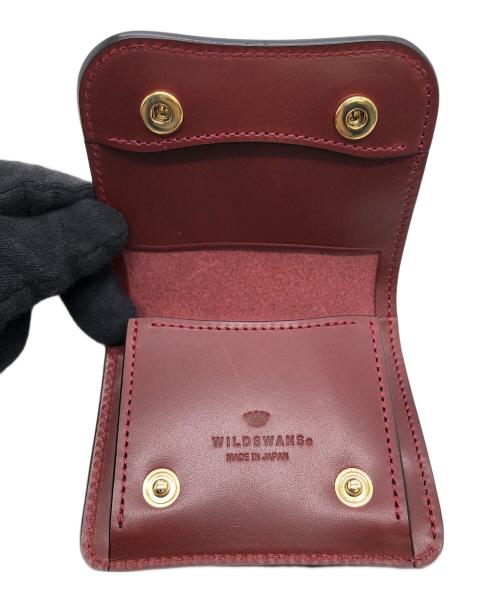 WILDSWANS（ワイルドスワンズ）WILDSWANS (ワイルドスワンズ) コンパクトウォレット ブラウン×レッドの古着・服飾アイテム