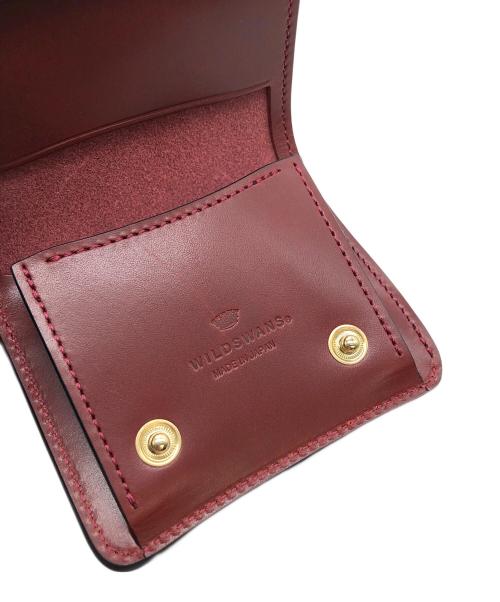WILDSWANS（ワイルドスワンズ）WILDSWANS (ワイルドスワンズ) コンパクトウォレット ブラウン×レッドの古着・服飾アイテム