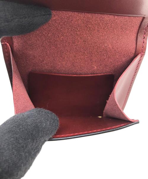 WILDSWANS（ワイルドスワンズ）WILDSWANS (ワイルドスワンズ) コンパクトウォレット ブラウン×レッドの古着・服飾アイテム