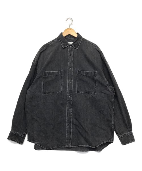 MAISON SPECIAL（メゾンスペシャル）MAISON SPECIAL (メゾンスペシャル) デニムシャツ ブラック サイズ:46の古着・服飾アイテム