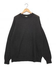 COMOLI（コモリ）の古着「ブラックアルパカ クルーネックニット 21AW」｜ブラック