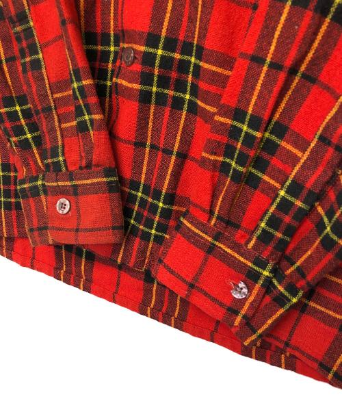 TOWN CRAFT（タウンクラフト）TOWN CRAFT (タウンクラフト) JC Penneyタグ　70sオープンカラーシャツ　 レッド サイズ:Mの古着・服飾アイテム