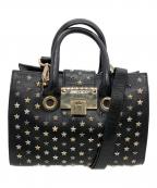 JIMMY CHOOジミーチュウ）の古着「スタースタッズ2WAYハンドバック」｜ブラック