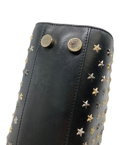 JIMMY CHOO（ジミーチュウ）JIMMY CHOO (ジミーチュウ) スタースタッズ2WAYハンドバック ブラックの古着・服飾アイテム