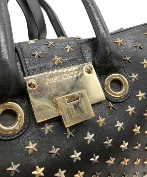 JIMMY CHOO（ジミーチュウ）JIMMY CHOO (ジミーチュウ) スタースタッズ2WAYハンドバック ブラックの古着・服飾アイテム