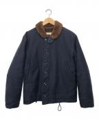 THE TENDERLOINSテンダーロイン）の古着「N-1デッキジャケット」｜ネイビー×ブラック