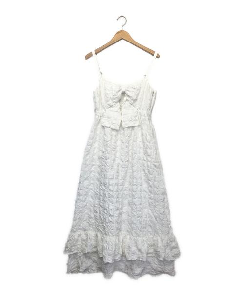 merry jenny（メリージェニー）merry jenny (メリージェニー) ノースリーブ・キャミソールワンピース ホワイト サイズ:FREEの古着・服飾アイテム