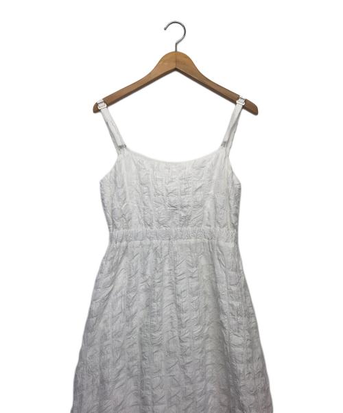 merry jenny（メリージェニー）merry jenny (メリージェニー) ノースリーブ・キャミソールワンピース ホワイト サイズ:FREEの古着・服飾アイテム