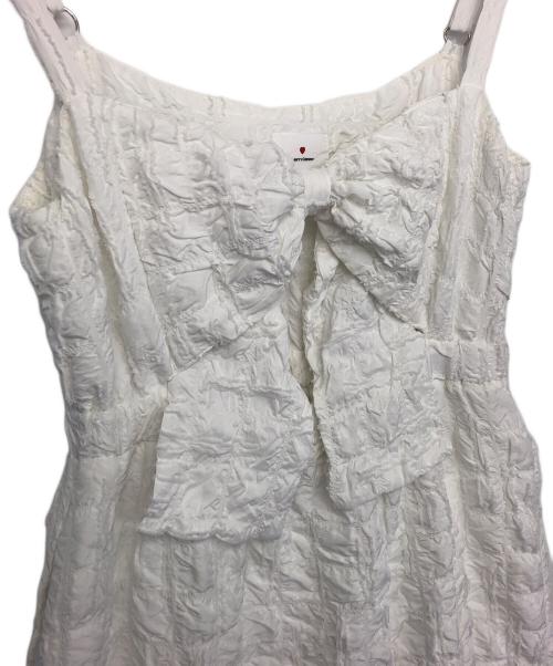 merry jenny（メリージェニー）merry jenny (メリージェニー) ノースリーブ・キャミソールワンピース ホワイト サイズ:FREEの古着・服飾アイテム