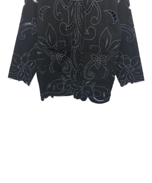 Ameri（アメリ）AMERI (アメリ) UND SCALLOPE EMBROIDERY OVERSIZE SHIRT ブラック サイズ:FREEの古着・服飾アイテム