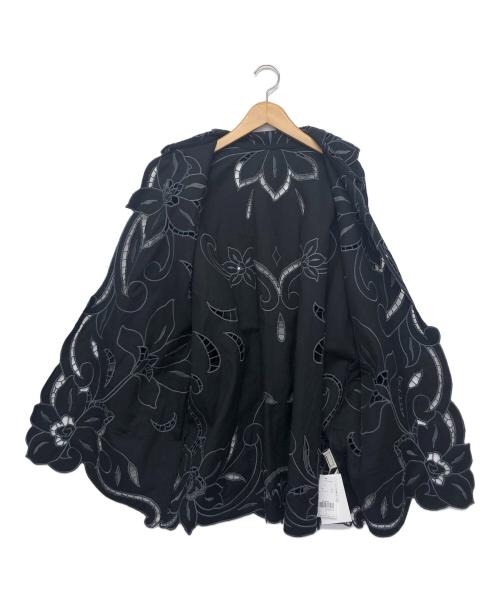 Ameri（アメリ）AMERI (アメリ) UND SCALLOPE EMBROIDERY OVERSIZE SHIRT ブラック サイズ:FREEの古着・服飾アイテム