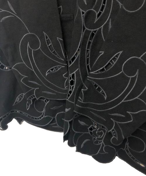 Ameri（アメリ）AMERI (アメリ) UND SCALLOPE EMBROIDERY OVERSIZE SHIRT ブラック サイズ:FREEの古着・服飾アイテム