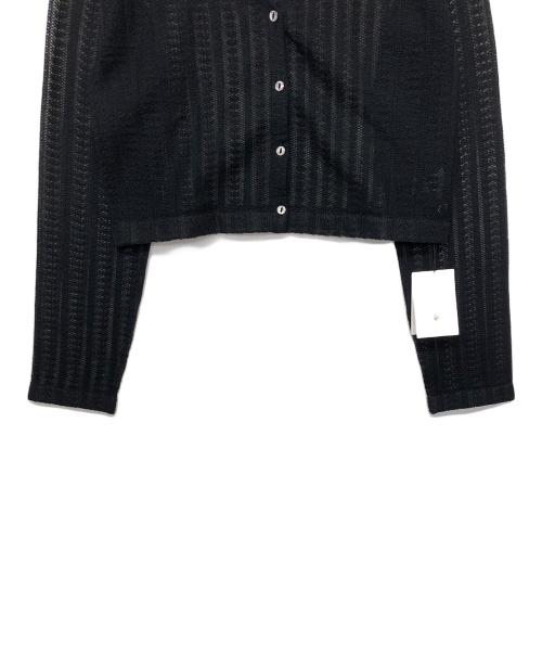 6(ROKU) BEAUTY&YOUTH（ロク ビューティーアンドユース）6(ROKU) BEAUTY&YOUTH (ロク ビューティーアンドユース) レースジャガードカーディガン ブラック サイズ:FREE 未使用品の古着・服飾アイテム